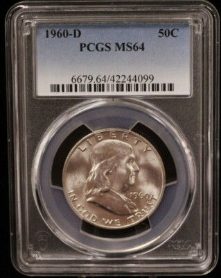 1960-D Franklin Half PCGS MS64 (052PID)