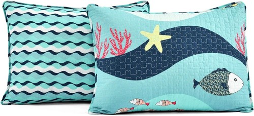 Soft Reversible Cotton Twin Quilt Set with Ocean Theme – Perfect for Any Season - Picture 9 of 10