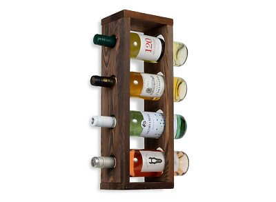 Rustic State Sonoma Wall Mounted Wood Vertical Wine Rack
