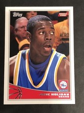 JRUE HOLIDAY 2009-10 TOPPS ROOKIE RC #330 SIXERS PELICANS BUCKS UCLA (B)