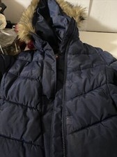 Place Sport hooded puffer coat. Girls size 5/6 Faux Fur On Hood,Fleece Lining.