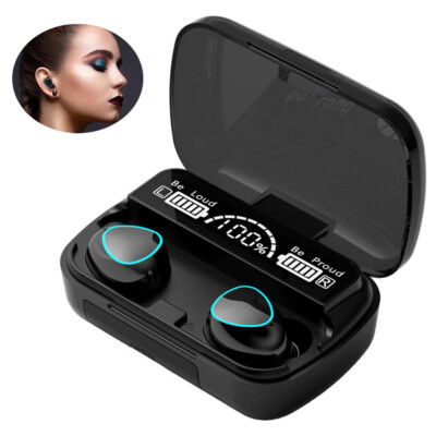 Wireless Bluetooth 5.1 Earphone Headset Earbuds Stereo Headphone W/Charging Case