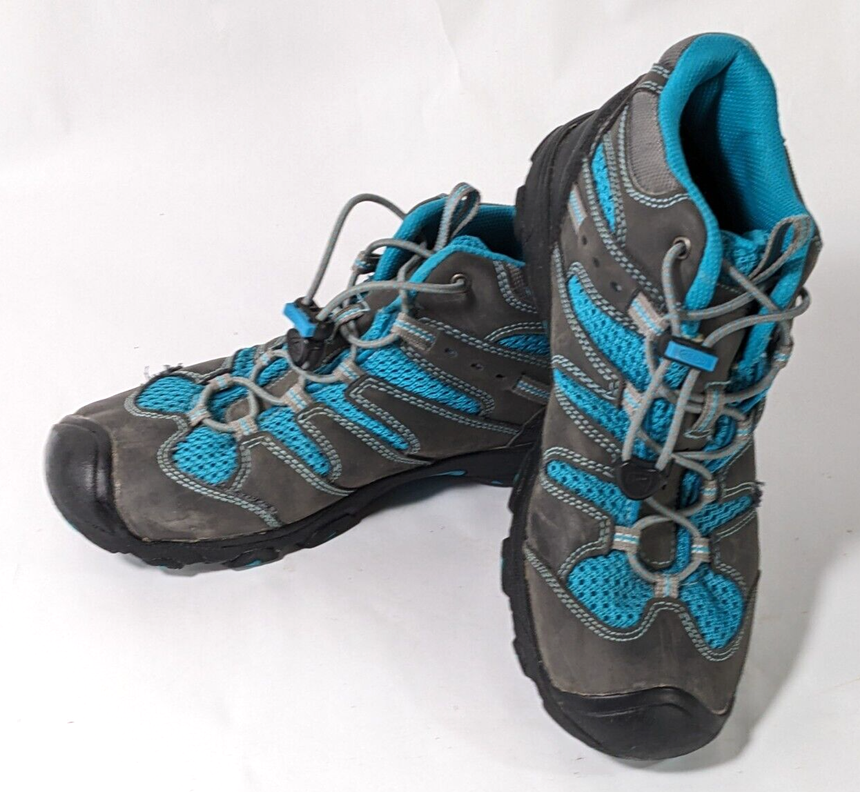 Scarpe da passeggio KEEN grigio Targhee II blu impermeabili metà pelle giovani 4M