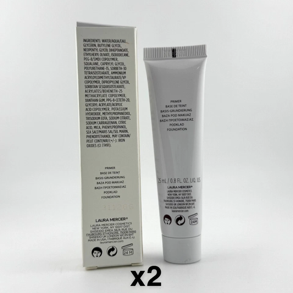 (2) Laura Mercier Pure Canvas Primer Hydrating Makeup ~ 0.8 oz / 25 ml - Image 2 of 3