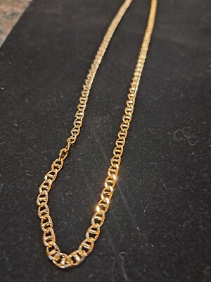 *24k GOLD GEBUNDEN* 20'' MARINER KETTE *AUSSERGEWÖHNLICHE QUALITÄT* MADE IN ITALY M25