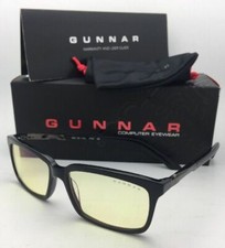 New GUNNAR Computer Glasses HAUS 52-15 140 Black Frames with Amber Yellow Lenses