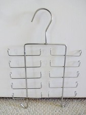Vtg METAL CLOSET ORGANIZER Ties Scarves Belts Chrome Scarf Hanger 10 Arms Japan