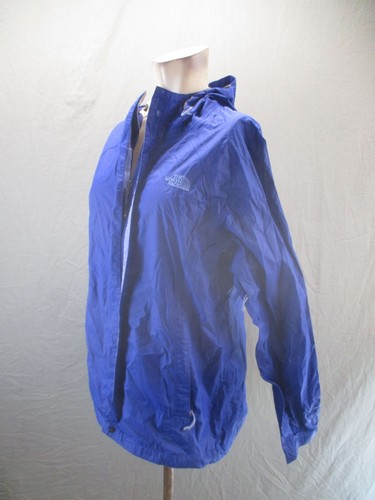The North Face Size L Women Blue 100% Nylon Full Zip Hood Pocket Rain Jacket 186 - Picture 3 of 9