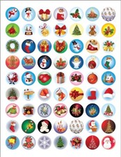 Christmas Stickers 1" Diameter