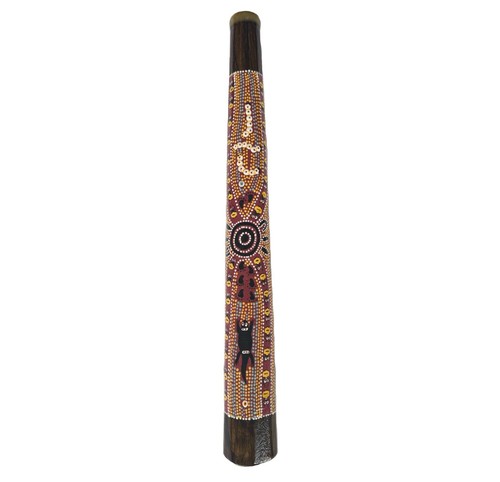 DIDGERIDOO DE MADERA DURA 60 cm / 24" - arte aborigen, arte de puntos, australia, recuerdo - Imagen 3 de 9