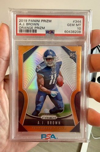 2019 Panini Prizm AJ Brown #344 Orange Prizm /249 (RC) PSA 10 POP 22