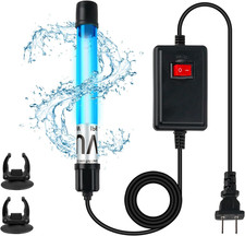 7W Aquarium UV Light for 20-100 Gallon Fish Tank Aquarium Light Algae Clean Ligh