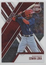 2017 Panini Elite Extra Edition Status Red Die-Cut 21/99 Edwin Lora #112 10q4