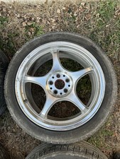 Set Of Jdm 5zigen Fn01r-c 5x100 Fitment 17x8 25 Offset Wheels With Tires
