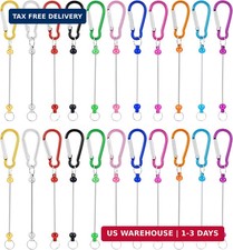 22 PCS Beadable Keychains Bars Bulk 11 Colors DIY Beaded Keychain Making Kit for