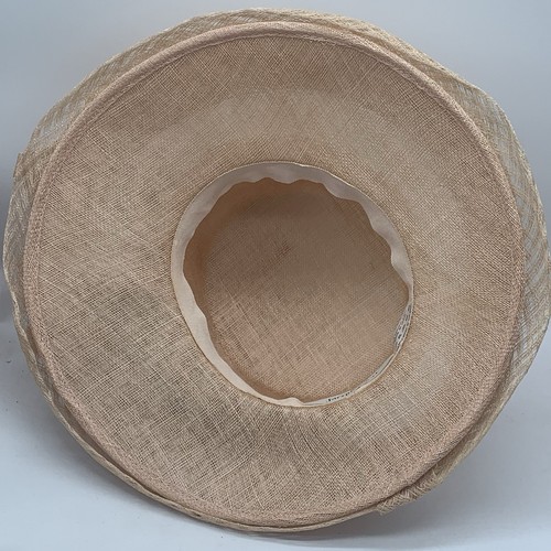 Sombrero Jacques Vert Melocotón Fibra Natural Ocasión Boda Carreras MOTB Ascot - Imagen 9 de 10