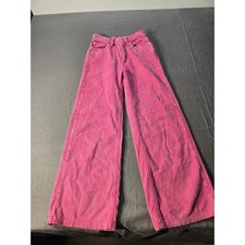 BDG Urban Outfitters High & Wide Corduroy Pink Wide Leg Pants Size 24