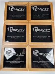 Gravity Picks Pick Display Case - LOT OF SIX CASES, Empty Made in California