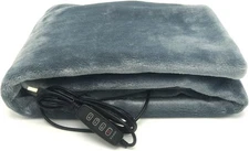 Portable USB Heated Blanket Battery Operated Plush Flannel Wearable Electric Thr