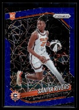 Saniya Rivers 2025 Panini Prizm WNBA Blue Velocity Rookie Card #131