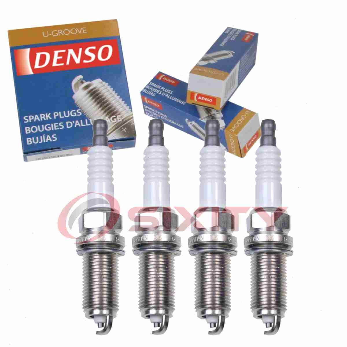 4 pc Denso Standard U-Groove Spark Plugs for 2015-2016 Subaru WRX STI 2.5L wl