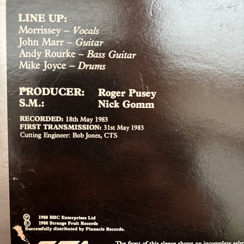 The Smiths Peel Sessions Vinyl Strange Fruit SFPS055 Cover Bad Great LP 1988 - 第 7/8 張圖片