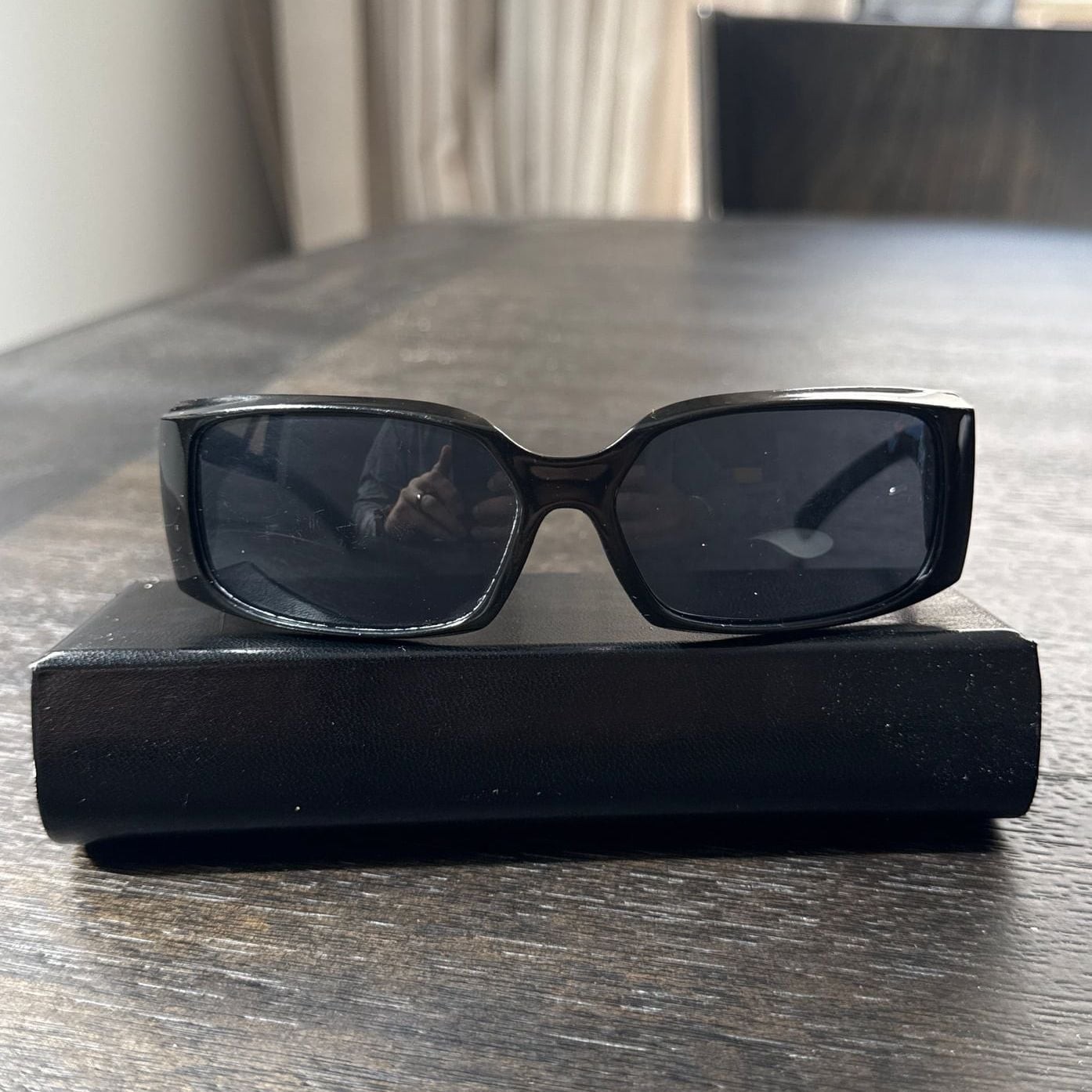 Spy Optic Sidney Black Rectangular Sunglasses Mad… - image 2