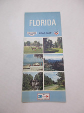Vintage 1968 Standard Florida State Highway Gas Station Travel Road Map~Box C