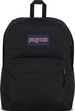 JanSport SuperBreak Backpack Black Bookbag Lightweight Durable 600D Water