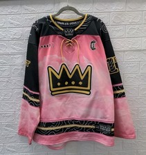 Pre-owned Charles The First Elev808 Hockey Jersey Pink Men Size XL