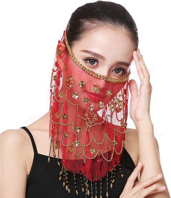 Belly Dance Face Veil India Dance Outfit Halloween Carnival Costumes Head Face V