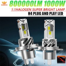 H4 LED CANBUS Motorcycle Headlight Bulbs 800000LM Super Bright Diode Lights