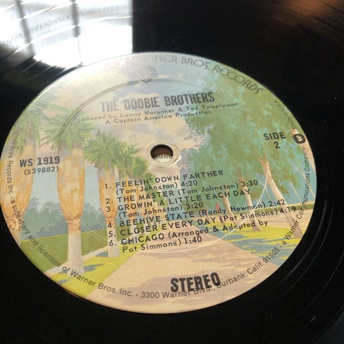 Classic Rock Vinyl 1975 Reissue Of 1971 LP Doobie Brothers VG+ Disc G+ Cover - Picture 10 of 15