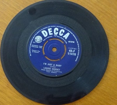 LOUISE CORDET--I'M JUST A BABY--1962--DECCA-7'' VINYL 45-V/G+