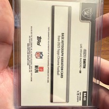 Topps Chrome Autograph Geno Smith Raiders Card BA-GS Variation /250 2025