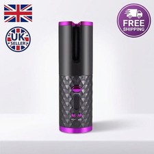 Wireless Cordless Automatic Hair Curler Portable Ceramic USB Rechargeable LCD UK