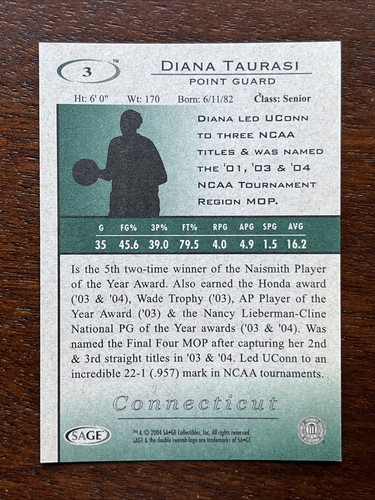 (2) 2005 Sage Hit Diana Taurasi RC Lot Uconn ROOKIE #3 #37 Lottery LeBron - Picture 5 of 5