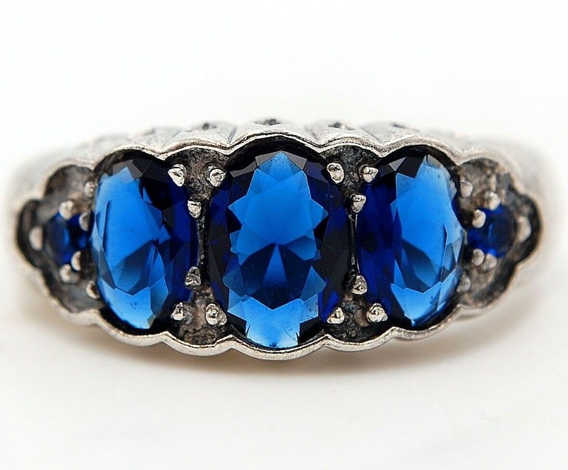 3CT Heat Treated Kyanite 925 Sterling Silver Filigree Ring Jewelry Sz 6 F3-7