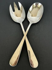 Dansk Stainless Steel Salad Server Set Fork and Spoon Plain Handle