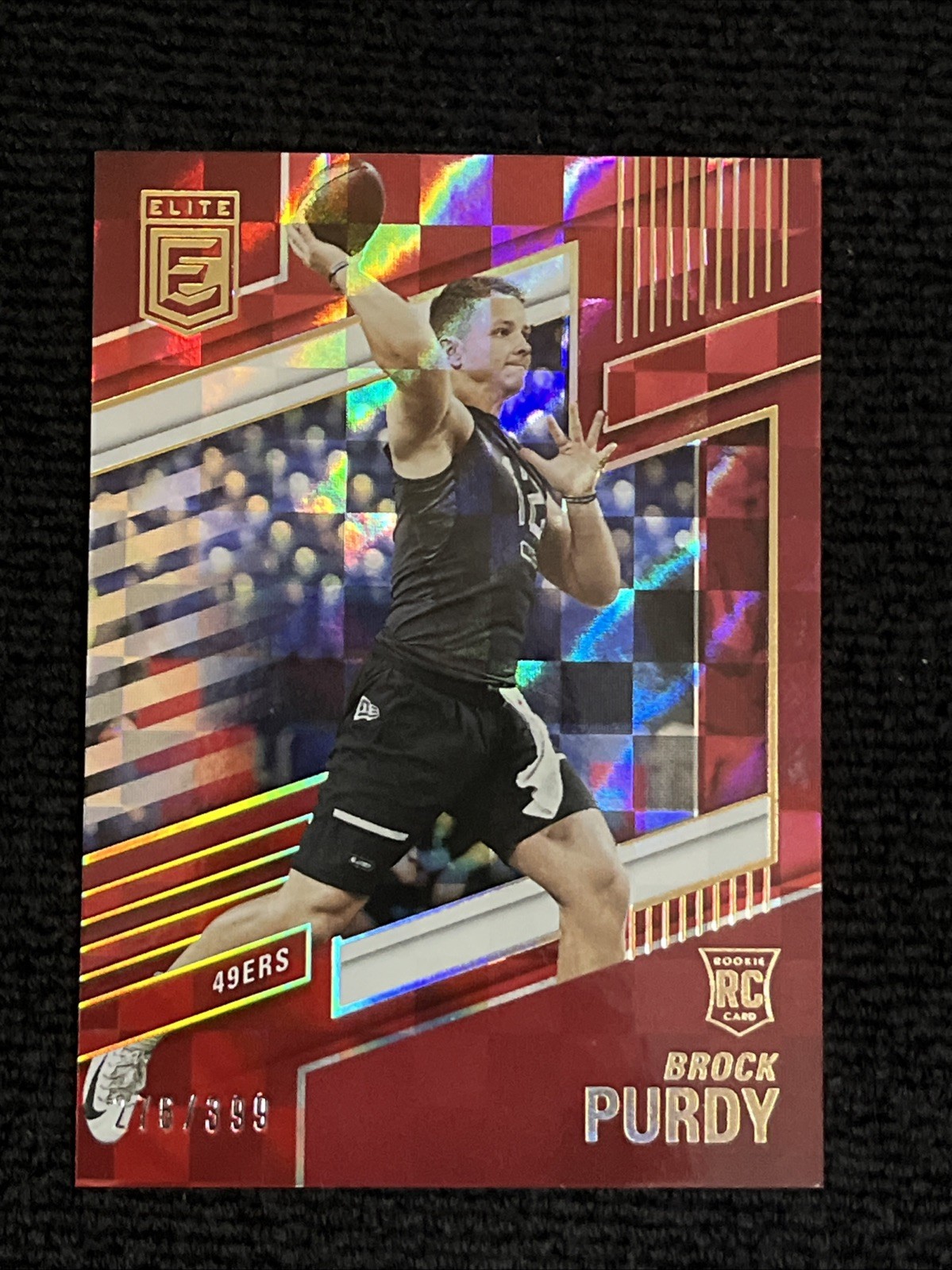 2022 Panini Donruss Elite - Rookies Brock Purdy #185 Red /399 (RC)