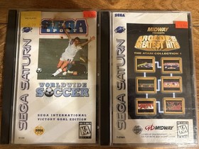 Working Sega Saturn System And 17 Game Lot! Maximum Force, Jurassic Park + More