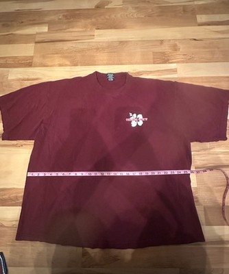 Cotton Heritage Burgundy Graphic Logo Tee Men s 2XL Crew Neck Short Sleeve