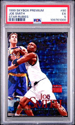 JOE SMITH 1999-00 Skybox Premium #90 Star Rubies 28/45 PSA 5 (pop 2)