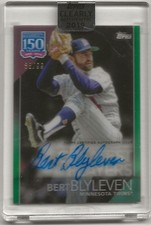 2019 TOPPS CLEARLY AUTHENTIC #YBP-BB BERT BLYLEVEN AUTO ENCASED #'D 88/99
