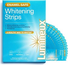 Lumineux Teeth Whitening Strips - 21 Treatments - Peroxide Free - Enamel Safe fo