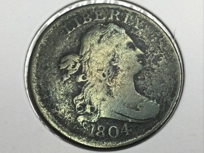 1804 Crosslet 4 Half Cent with no stems