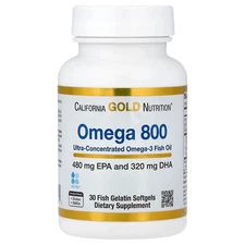 Omega 800 Ultra-Concentrated Omega-3 Fish Oil, kd-pur® Triglyceride Form, 30