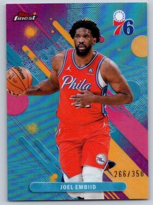 2025-26 Finest #30 Joel Embiid Sky Blue Refractor #/350