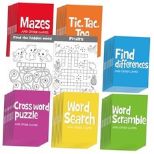 Pcs Mini Activity Books for Boys and Girls, Fun and Games, Challenging 48