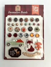 Decorative Brads & 5 Chipboard Pieces Echo Park Paper Company (C12A27)